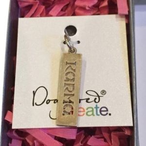 Dogeared Silver Karma Word Charm